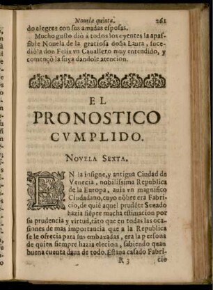 El Pronostico Cumplido : Novela Sexta