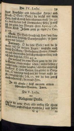 Die V. Lucta. oder Religions Probe.
