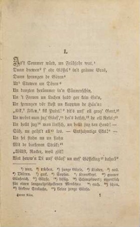 Sämmtliche Werke, 7. Hanne Nüte un de lütte Pudel