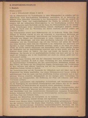B. Stoffverteilungsplan