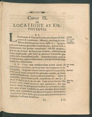 Caput IX. De Locatione Et Emphyteusi.