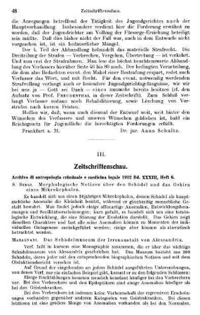 48-57, III. Zeitschriftenschau