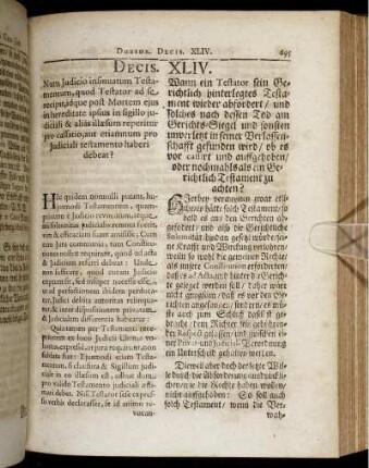 Decis. XLIV. - Decis. XLVI.