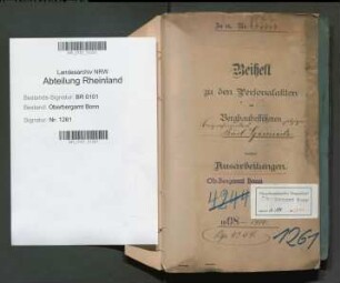 Hennecke; Karl, Bergassessor; Prüfungs- u. Personalakten Band 1 (Ausarbeitungen)