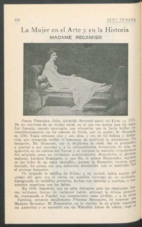 La Mujer en el Arte y en la Historia: Madame Recamier
