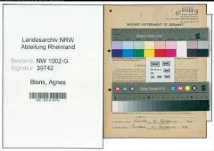 Entnazifizierung Agnes Blank, geb. 21.06.1914 (Toepfermeisterin)