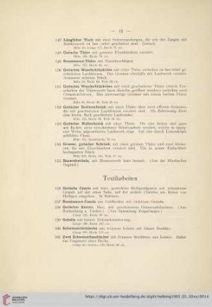 Textilarbeiten (Nr. 156-163)