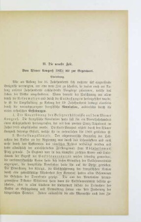 II. Die neueste Zeit. Vom Wiener Kongreß (1815) bis zur Gegenwart