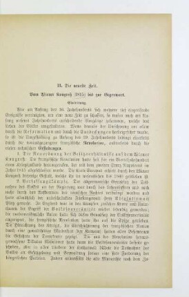 II. Die neueste Zeit. Vom Wiener Kongreß (1815) bis zur Gegenwart