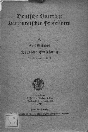 Deutsche Erziehung : 27. November 1914