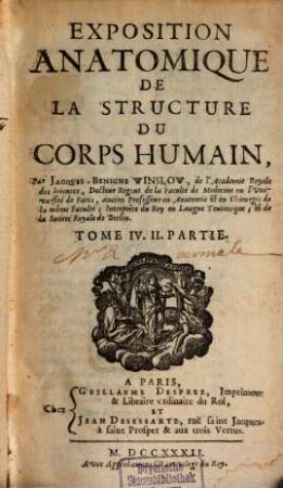Exposition Anatomique de la Structure du Corps humain, 4,2
