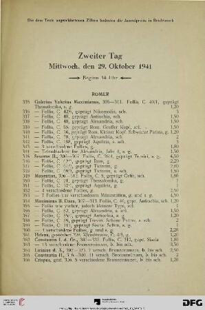 Zweiter Tag. Mittwoch, den 29. Oktober 1941 (Nr. 335-676)