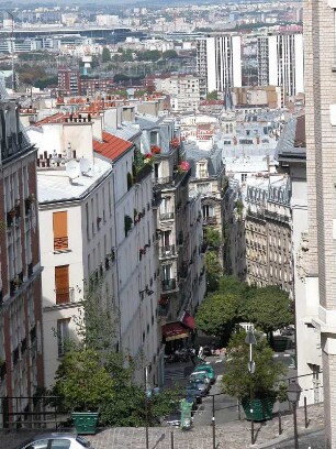 Blick auf nördliche Stadtviertel vom Montmartre