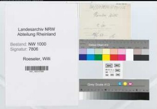 Entnazifizierung Willi Roeseler, geb. 01.12.1906 ()