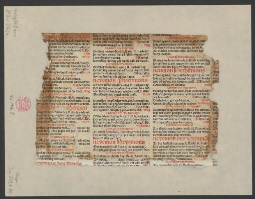 Almanach auf das Jahr 1490