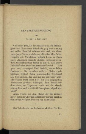 Der Bärtige Säugling