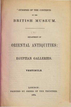 Synopsis of the contents of the British Museum, 3