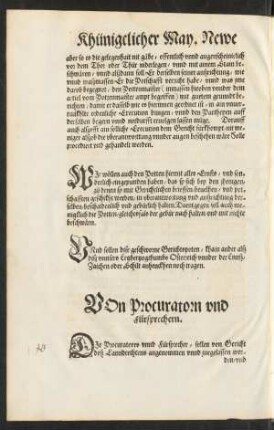 Von Procuratorn und Fürsprechern.