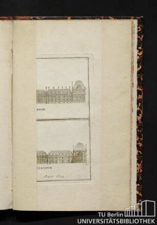Le Palais des Tuilleries du coté du jardin. Le Palais des Tuilleries du cote de la cour.