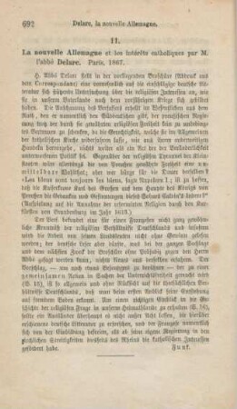 692 [Rezension] Delarc, Odon J., La nouvelle Allemagne et les interêts catholiques