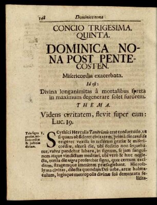 Concio Trigesima. Quinta. Dominica Nona Post Pentecosten.