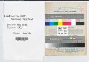 Entnazifizierung Heinrich Giesen , geb. 31.03.1904 (Stadtinspektor)