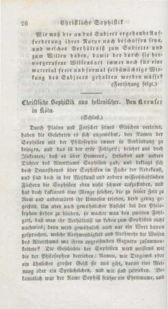 26-61 Christliche Sophistik aus hellenischer (Schluß)