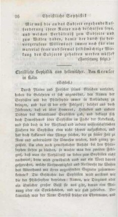 26-61 Christliche Sophistik aus hellenischer (Schluß)