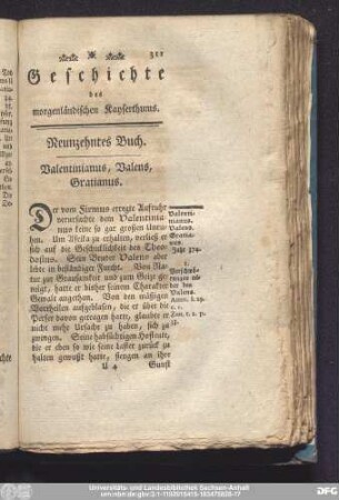 Neunzehntes Buch. Valentiniaus, Valens, Gratianus.