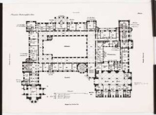 Königliches Residenzschloss Posen. Zum Projekt gehörend: Franz Böhmer, Schloss Posen, Posen Umbau: Grundriss EG 1:200