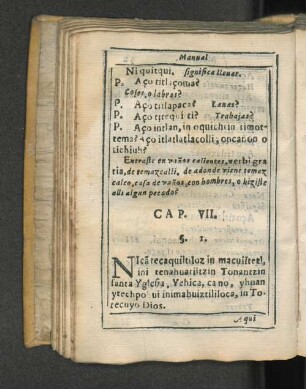 Cap. VII. De los cinco Mandamientos de la ley de Dios