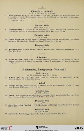 Kupferstiche, Lithographien, Stahlstiche, Verschiedenes (Nr. 257-308)