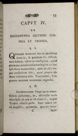 Caput IV. De Discernenda Dictione Pria Et Tropica.