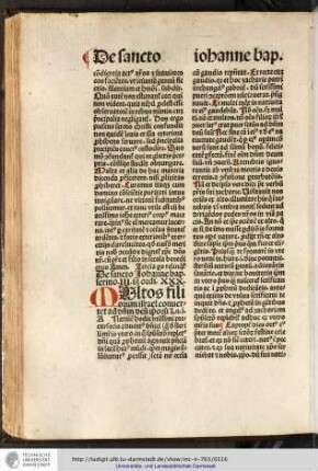 De sancto Johanne baptiste, sermo III, in ordine XXX.