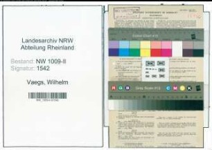 Entnazifizierung Wilhelm Vaegs , geb. 20.08.1893 (Schmied)