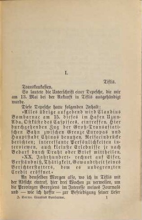 Claudius Bombarnac : Notizbuch eines Reporters