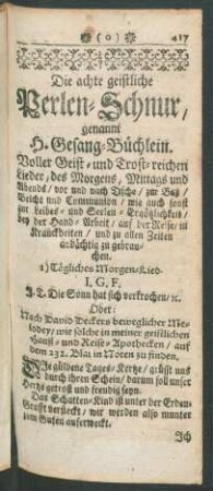 Die achte geistliche Perlen-Schnur