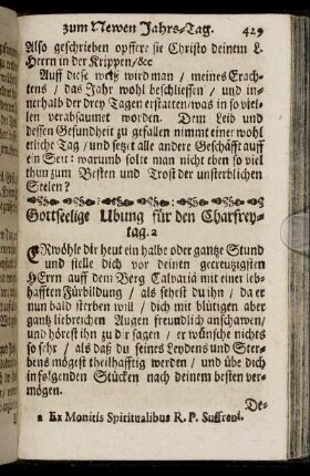 Gottseelige Ubung für den Charfreytag.