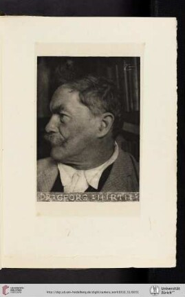 [Frank Eugene, VIII. Dr. Georg Hirth, photogravure from the original negative]