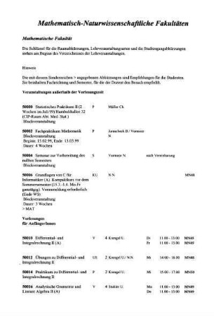 Mathematische Fakultät