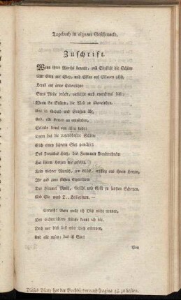 Tagebuch in eigenem Geschmack.