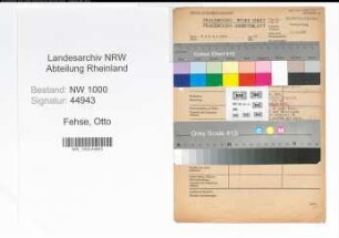 Entnazifizierung Otto Fehse, geb. 08.10.1880 (Landesamtmann)