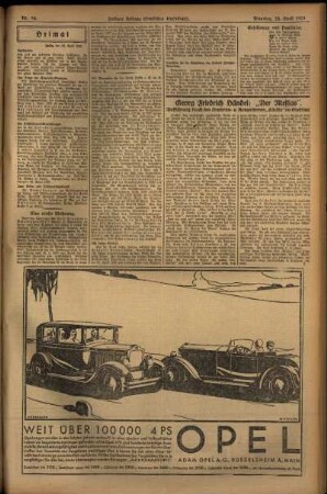 Zweite Ausgabe vom Dienstag, den 23. April 1929.