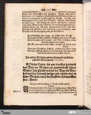 Die andere Predigt aus dem Evangelio an siebenzehenden Sontag nach Trinitatis.