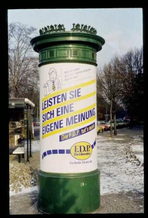 Wahlplakat FDP 28.1.85.