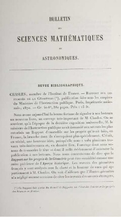 Revue Bibliographique.