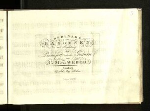 Serenade von Baggesen : mit Begleitung des Piano-forte oder der Guitarre