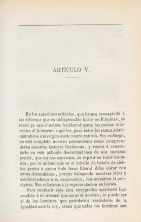 Artículo V