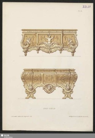 Commode mit eingelegter Arbeit