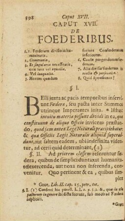 Caput XVII. De Foederibus